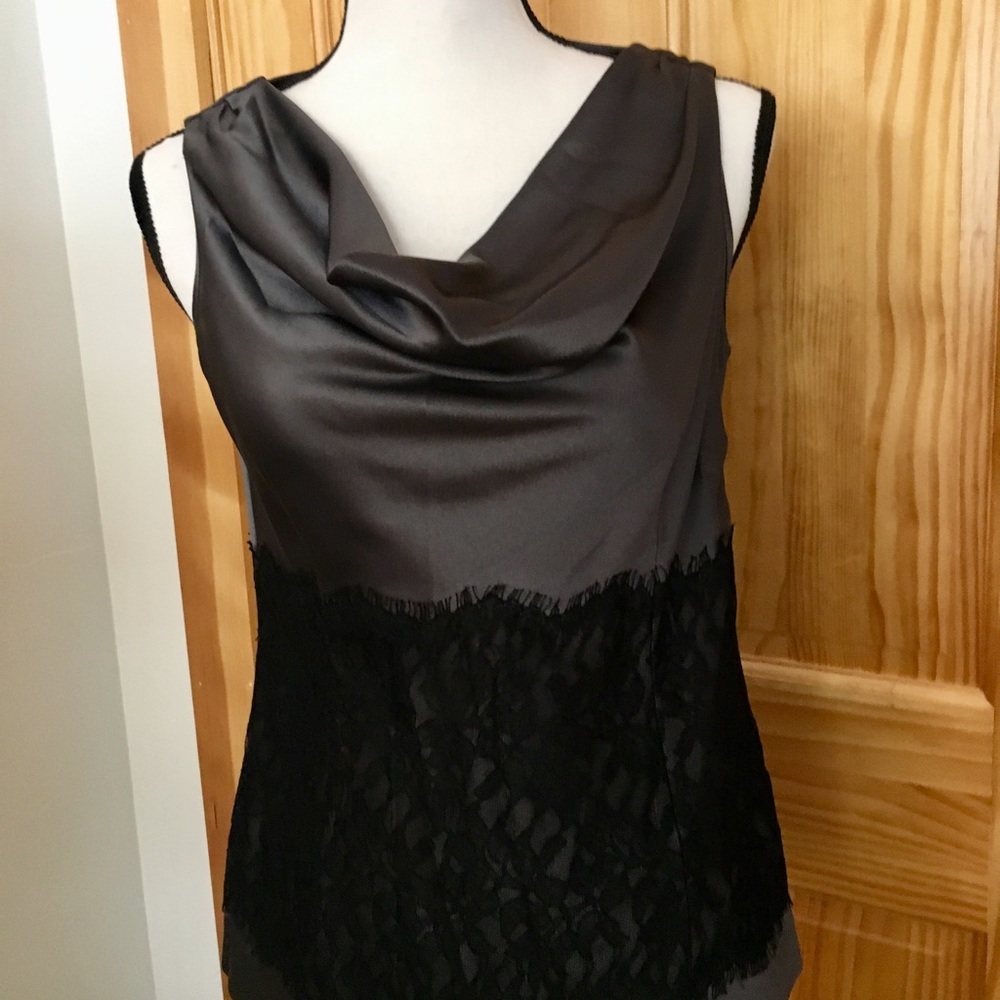 CLASSIQUES ENTIER Black Lace Trimmed Top